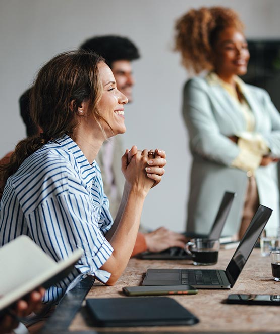 Group of coworkers in an office.